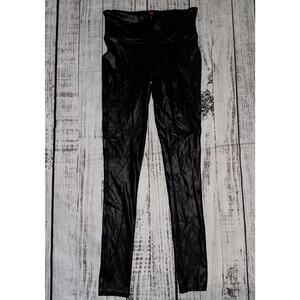 Spanx Women’s Faux‎ Leather Black Leggings Size S Small